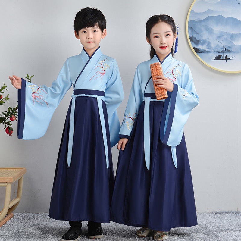 Kids Chinese Ancient Costume Girls Traditional Han Dynasty Stage ...