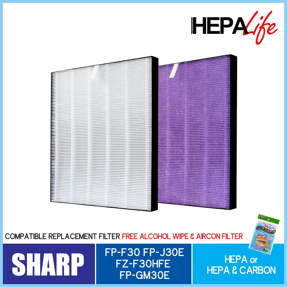 SHARP FP-F30E FP-J30E KC-F30E FP-GM30E FZ-F30HFE Compatible Hepa and ...