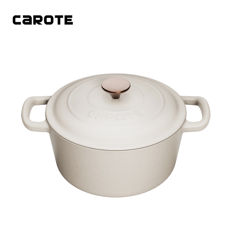 Carote Fancy Green Cast Iron Casserole, Suits For All Stoves including Ovens  Enamel Casserole Pot, Multi-function Pot