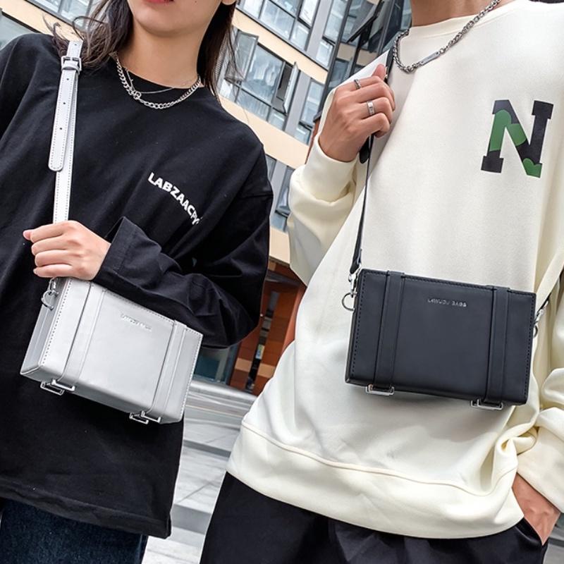 Raya 2022 beg lelaki Pu Leather Men Sling Bag Messenger Bag Shoulder Bag Korean Fashion Big Capacity Crossbody Bag for Men Birthday Gift Shopee Singapore