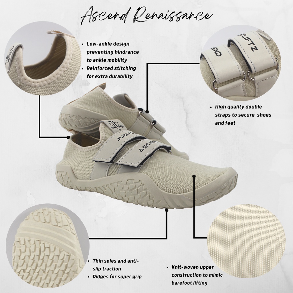 JustLiftz Ascend Renaissance Deadlift Slippers squat shoes lever belt gym belt lifting straps notorious lift wraps Shopee Singapore