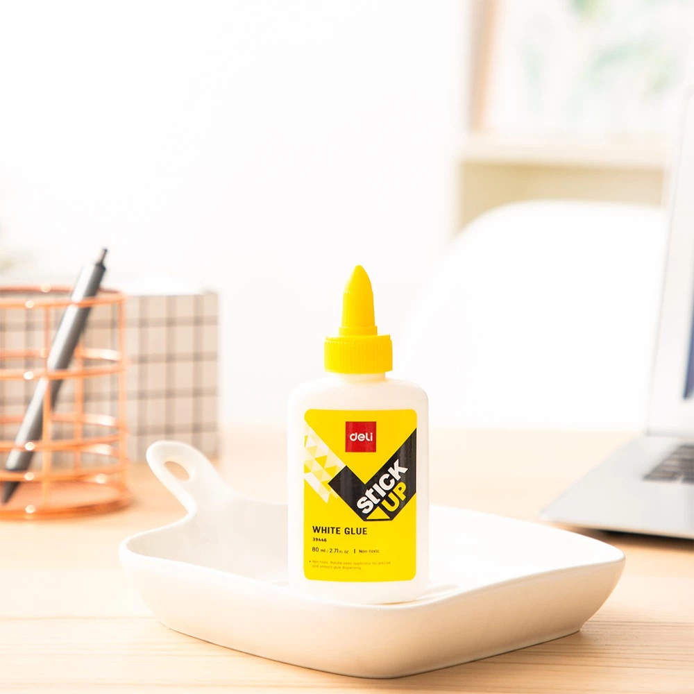 Deli Lem Cair Liquid Glue Putih White 40/80/120/230 ml Peralatan Sekolah Kantor Murah Cheap E3944X - Gambar 4
