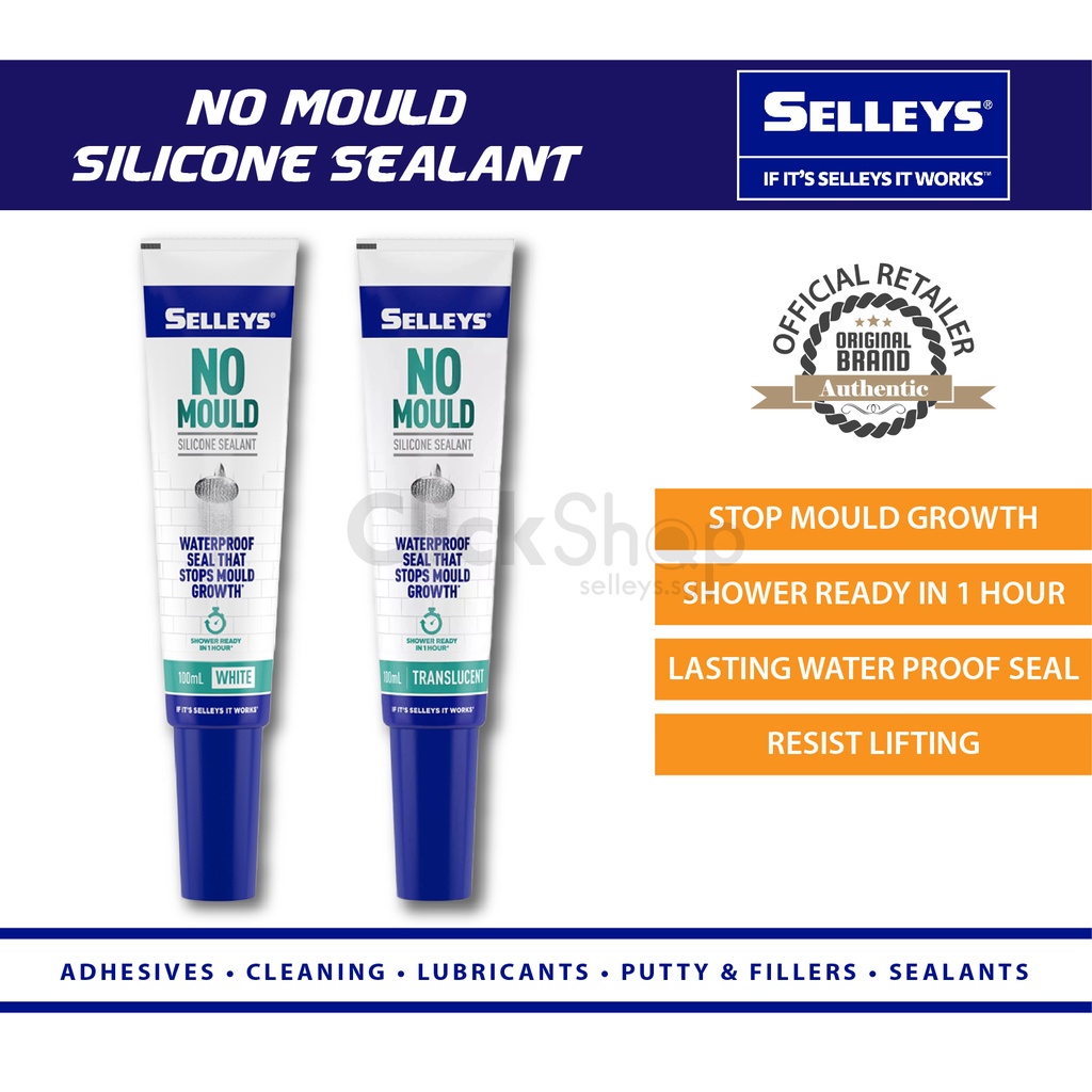 Selleys No Mould Silicone Sealant Anti Mold Resistant Waterproof Fast ...