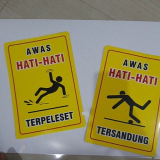 Safety Stickers Beware Of Tripping And Complete | Shopee Singapore