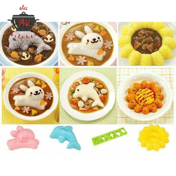 4in1 Rice Mold (dolphin, Sun, Rabbit) | Shopee Singapore