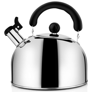 POLIVIAR Tea Kettle, Iron Grey Tea Pot Stovetop, 2.7 Quart Loud Whistling  Coffee and Teapot, Food Grade Stainless Steel for Anti-Hot Handle and