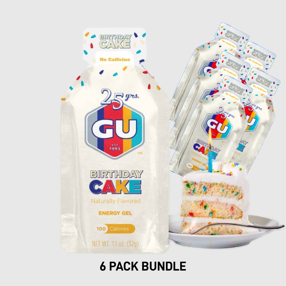 (6 Packs) GU Energy Gel Birthday Cake (Expiry Date May 2024