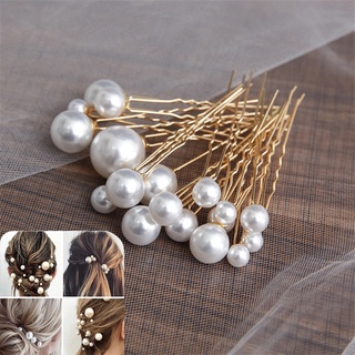 20pcs Women Flower Hairpin Stick Wedding Bridal Crystal Pearl