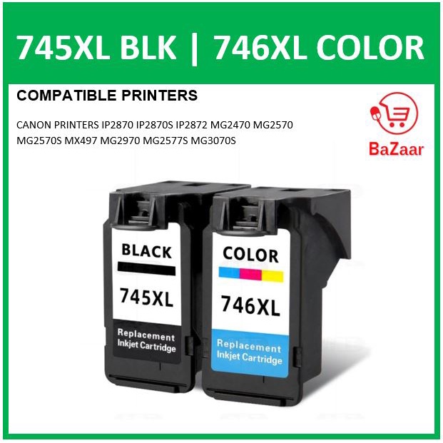 Compatible Canon Ink Cartridges 745XL Black CL746XL 745 XL 746 XL