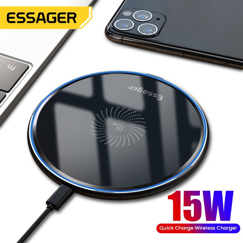 Essager 15W with LED Qi Wireless Charger for Wireless Charging Phones