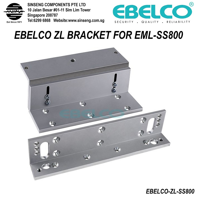 800lbs EBELCO Waterproof Outdoor ZL BRACKET FOR EMLSS800 EM Lock