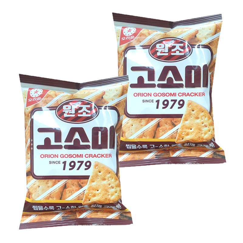 Orion's original Gosomi, original sesame cracker 76g x 2 black sesame