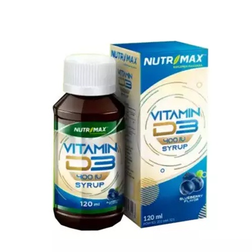 Nutrimax Vitamin D3 400 IU Sirup 120 Ml/Vitamin D/Daya Tahan Tubuh/Suplemen Kesehatan Tulang - Gambar 3