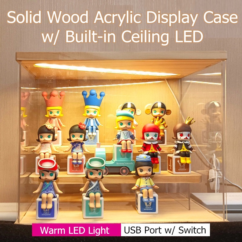 Lednon Led Acrylic Transparent Display Case Blind Box Lego Popmart