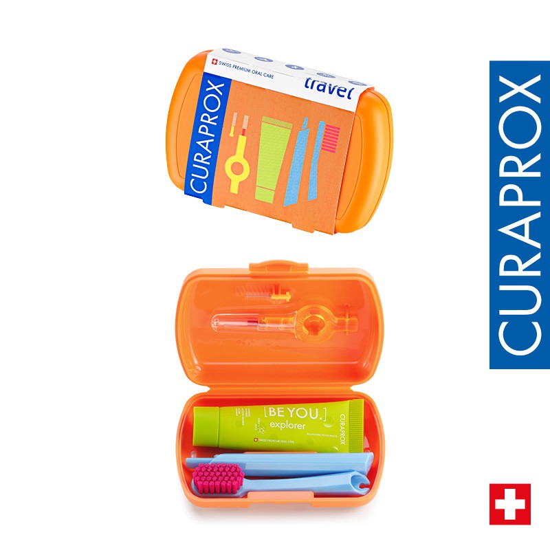Curaprox Travel Set. Orange (CS 5460 TB, CPS 07 & 09 Prime IDB refill ...