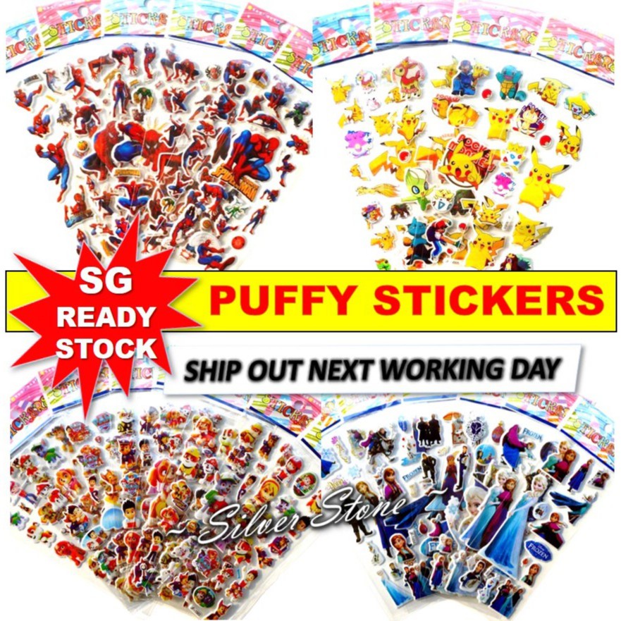 [SG READY STOCK] 10 for 1.80 Cheapest Stickers 3D Cute Children