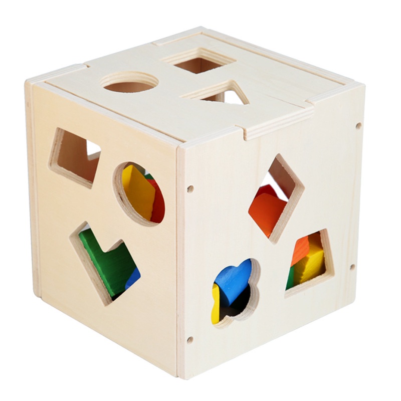 CTD Geometry Box Wooden Baby Newborn Activity Cube Toys Early Learning ...