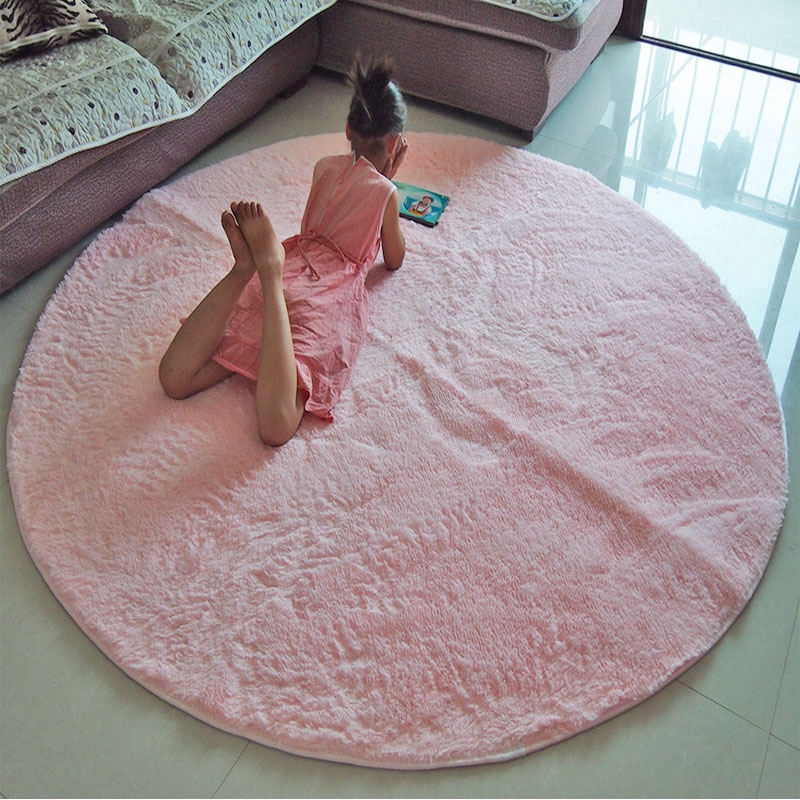 130CM Soft Shaggy Area Round Rug Living Room Bedroom | Shopee Singapore