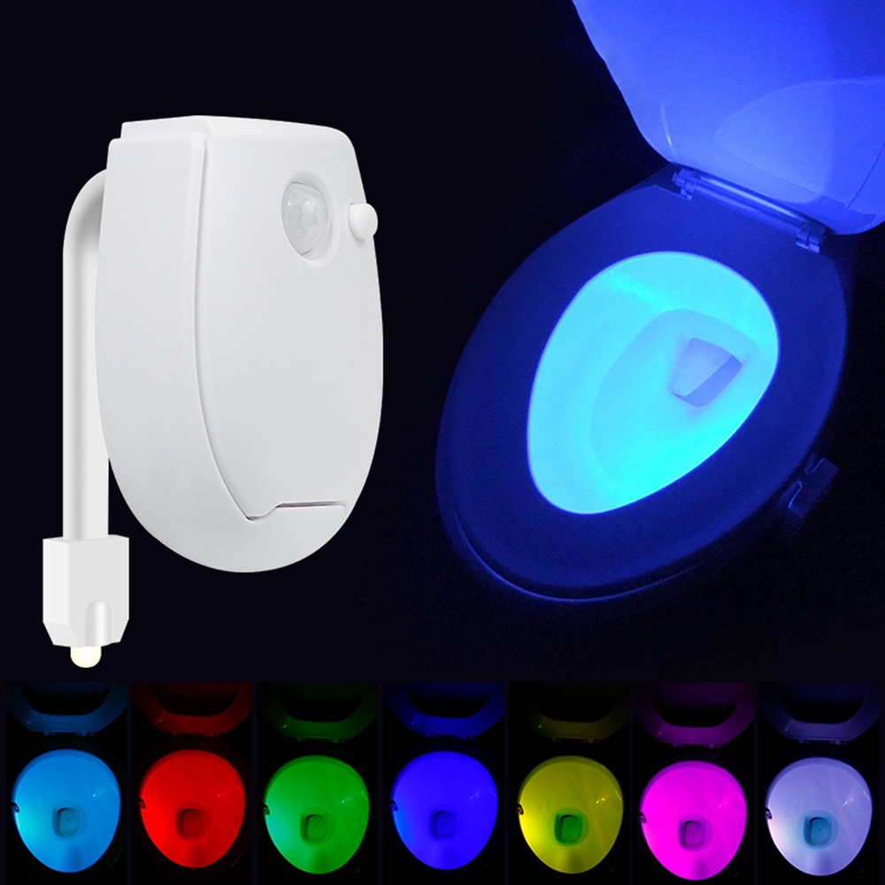 2PCS Toilet Night Light Smart PIR Motion Sensor Waterproof Toilet Seat LED  Washroom Night Lamp Toilet Bowl Lighting WC Bathroom