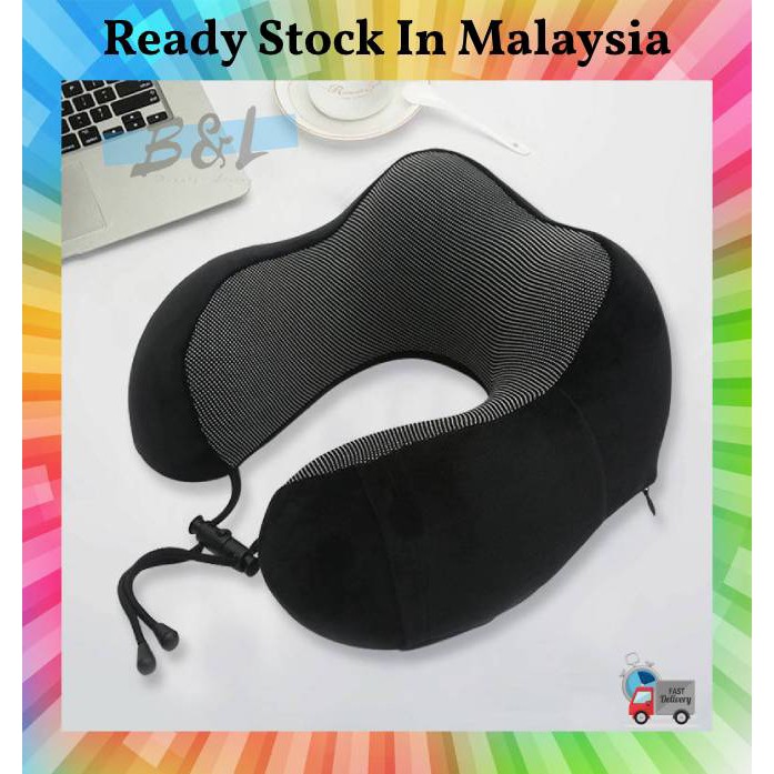 BookishBunny Memory Foam U-Shape Travel Pillow With Hood – Gray Velvet, Washable Cover
