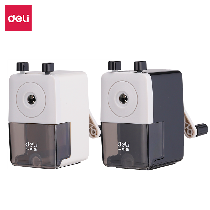 Manual Hand Crank Pencil Sharpener With Thickness Adjustment - Cartoon Style Desk Sharpener