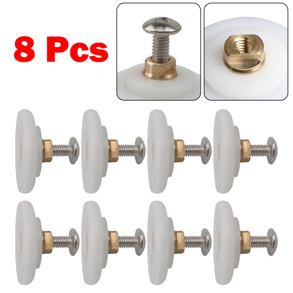 Bathroom Pulley Shower Room Sliding Door Wheel Accessories 8pcs ...