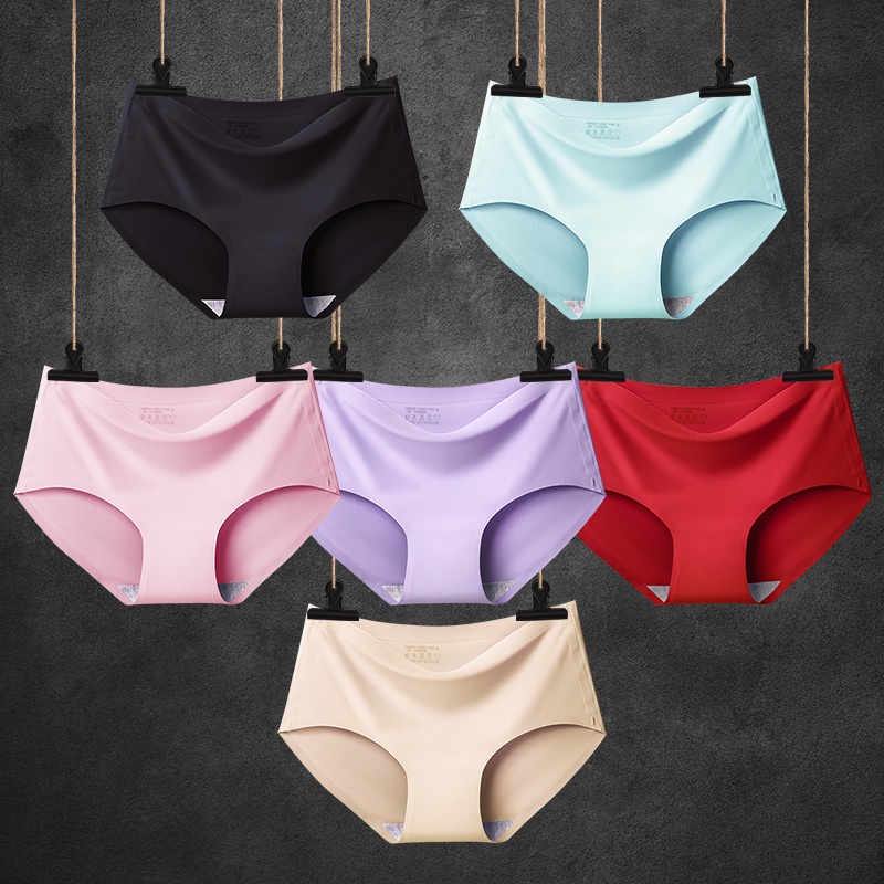 MID Waist Seamless Thong Pants for Women Sexy Ice Thong Silk Casual Cut  Quick Drying T-Shirts Laser Cut Women's Underwear - China Panties and  Seamless Underwear price