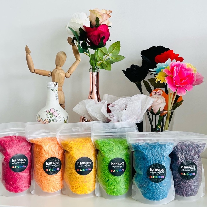 Sealed Coloured Rice Sensory Play for Early Years Learning | Shopee ...