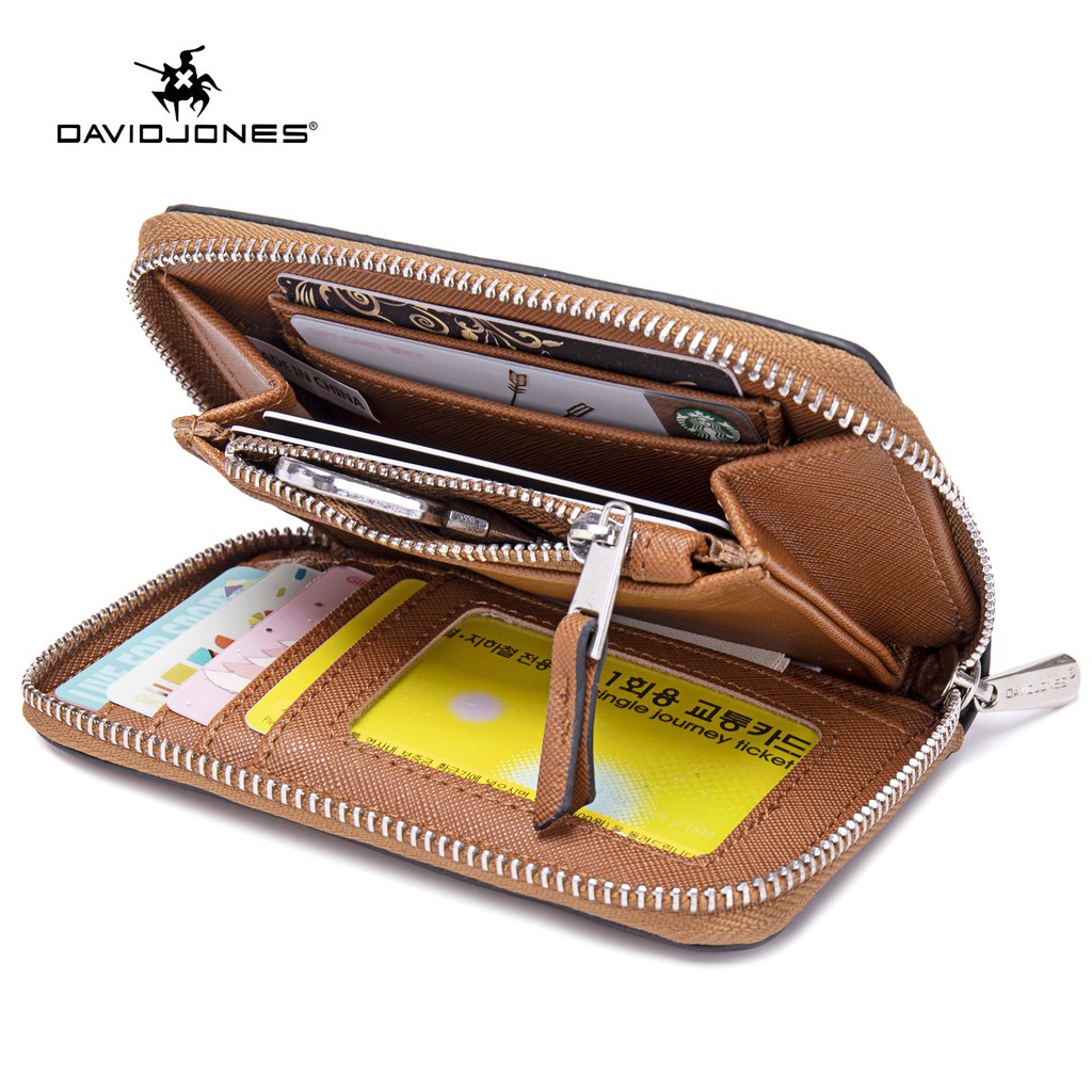 David jones Paris short wallet for women ladies branded purse girls card holder woman leather pouch Shopee Singapore