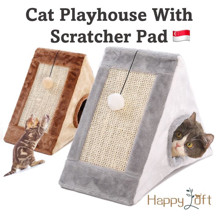 [SG SELLER] Cat Playhouse with Scratcher Pad Scratching Board Scratcher