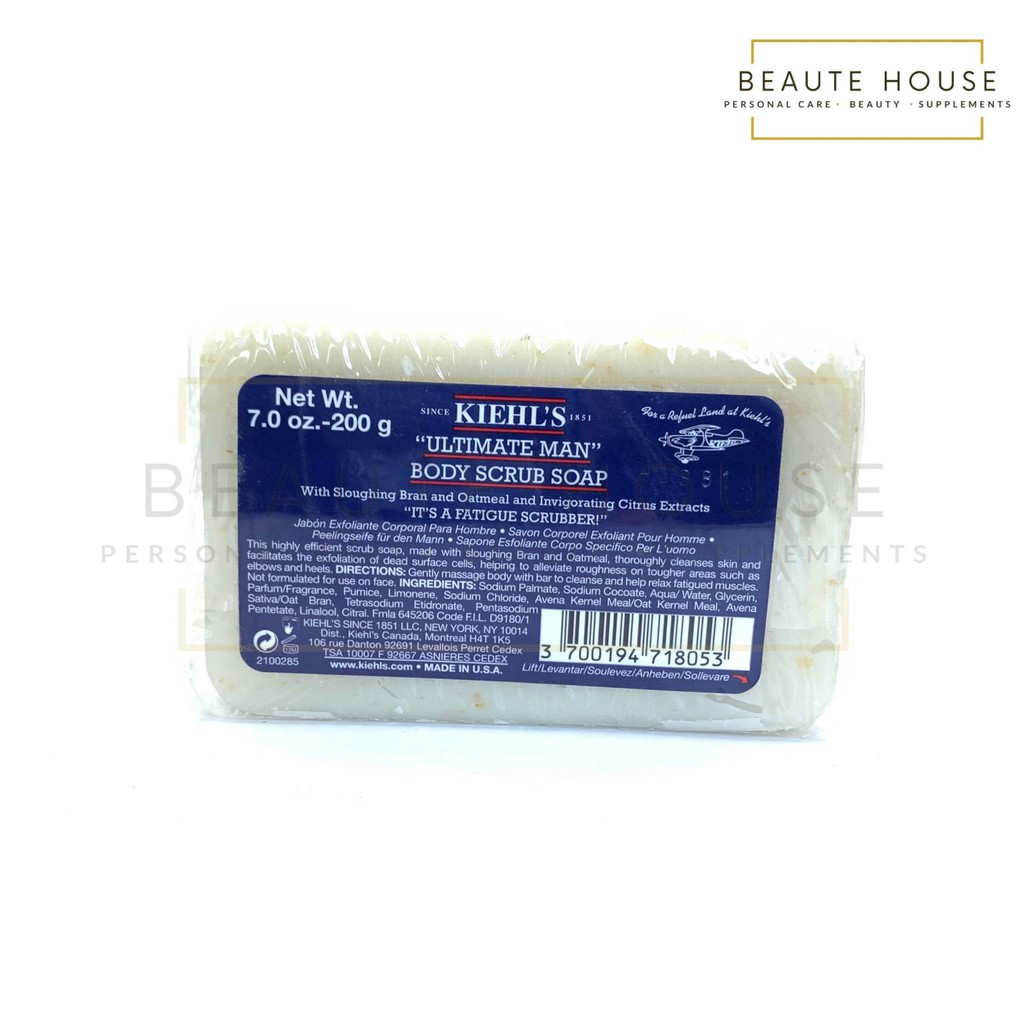 Kiehl's Ultimate Man Body Scrub Soap 200g Shopee Singapore