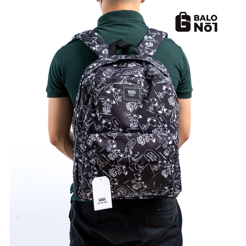 Vans peanuts hotsell backpack black