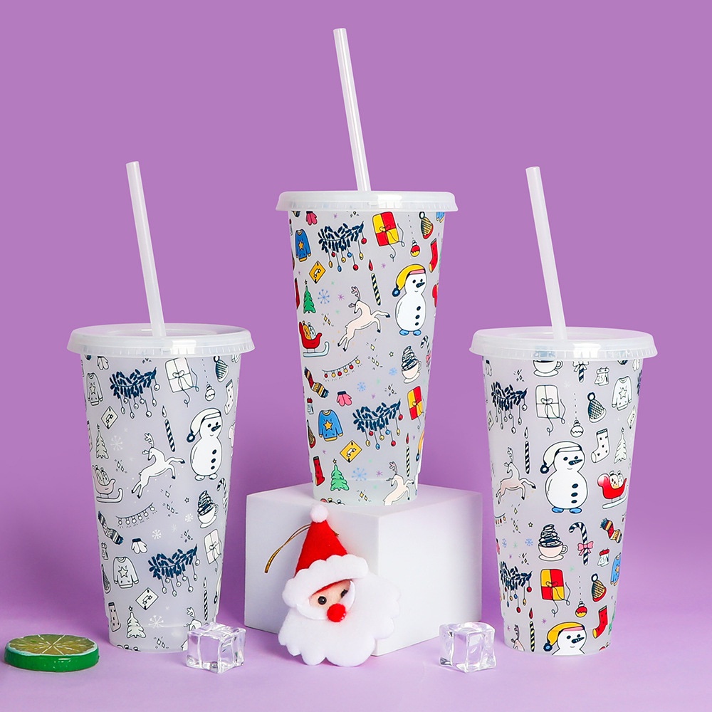 Color Changing Cups with Lids and Straws Bulk Plastic Cups with Lids Cold  Iced Coffee Cups & Party Water Tumbler - China Mug and Bottle price