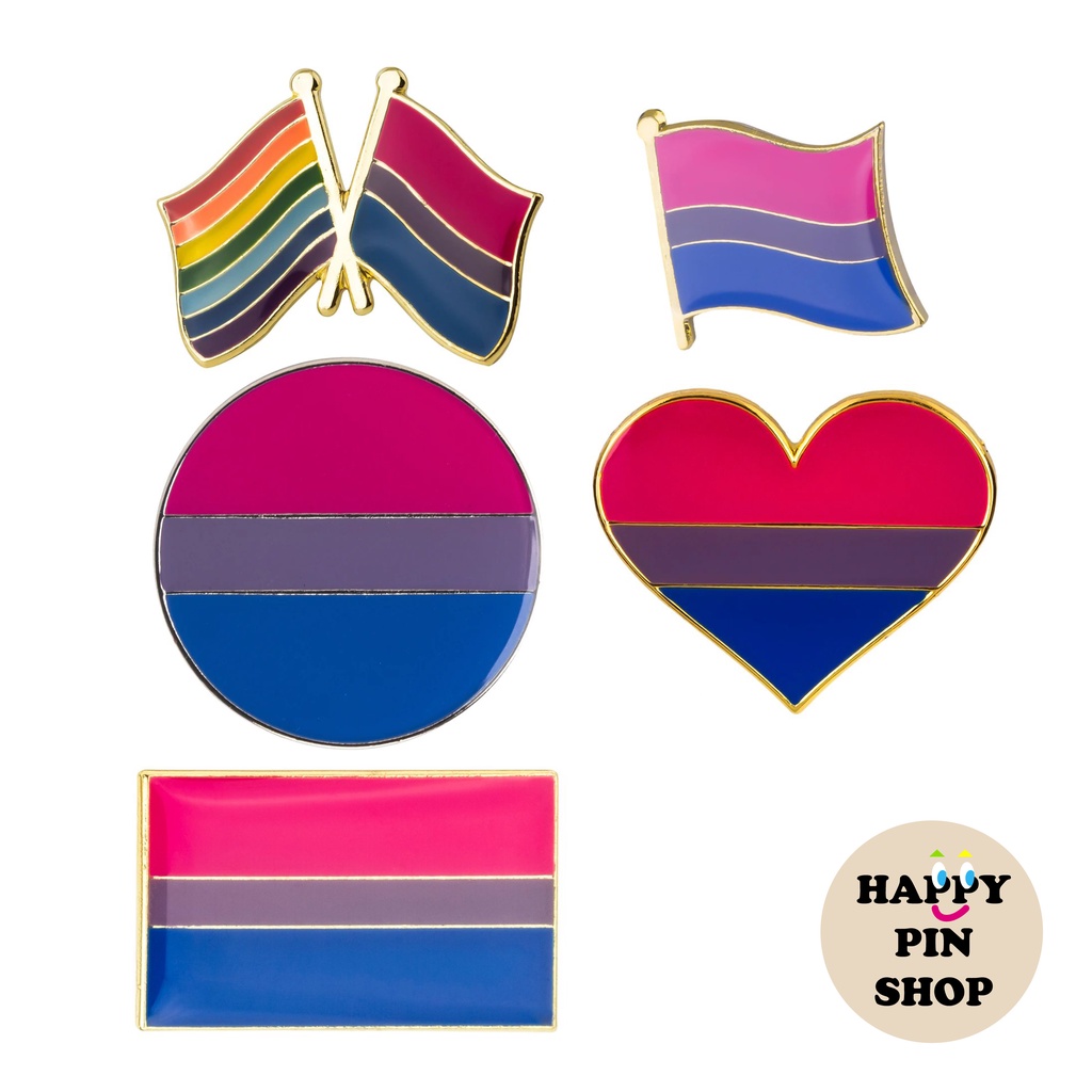 Bisexual Pride Flag Enamel Pin, Bi Pin, LGBT, Gay Pride, Queer ...