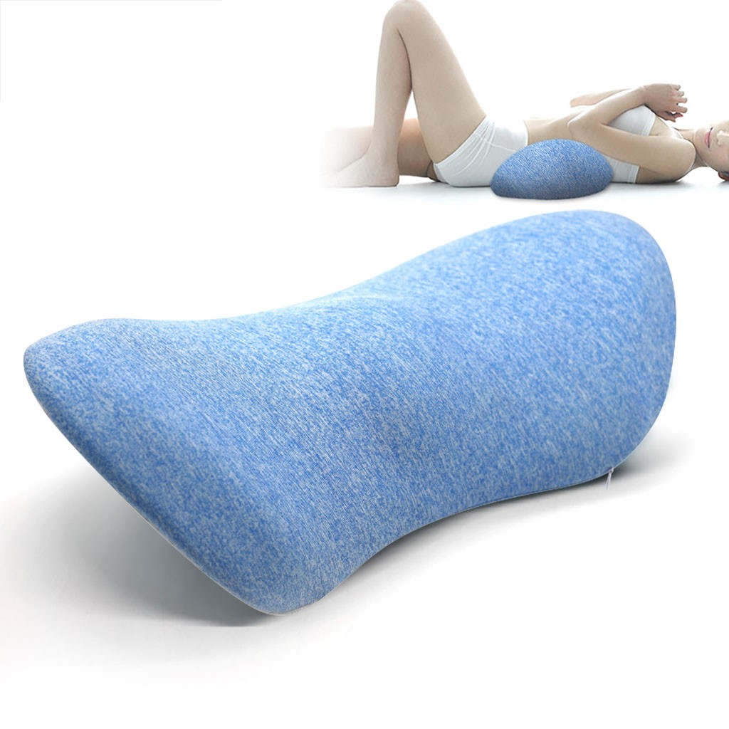 Memory foam pillow lumbar support pillow car seat waist cushion protect spine vertebral low back cushion bed sleeping pillow
