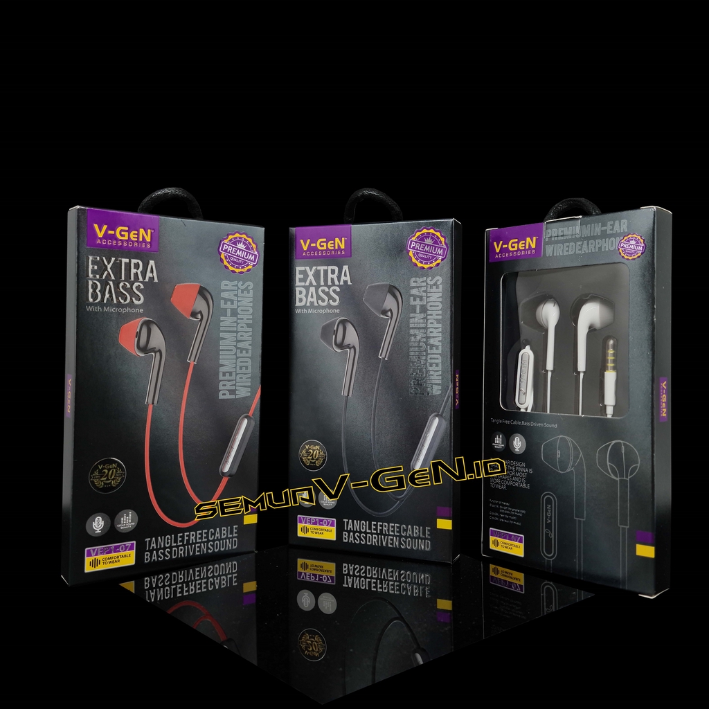 Earphone V-GEN Headset Handfree Smartphone Android iOS Earphones  Ear Phone Head Set Hand Free VGEN - Gambar 2