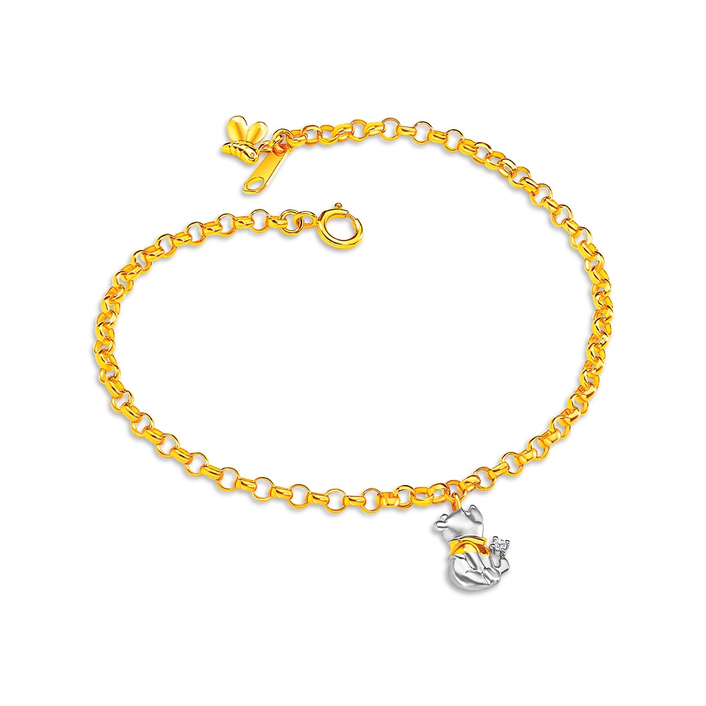 SK Jewellery Golden Hunny Charm Set Winnie the Pooh 10K Bracelet