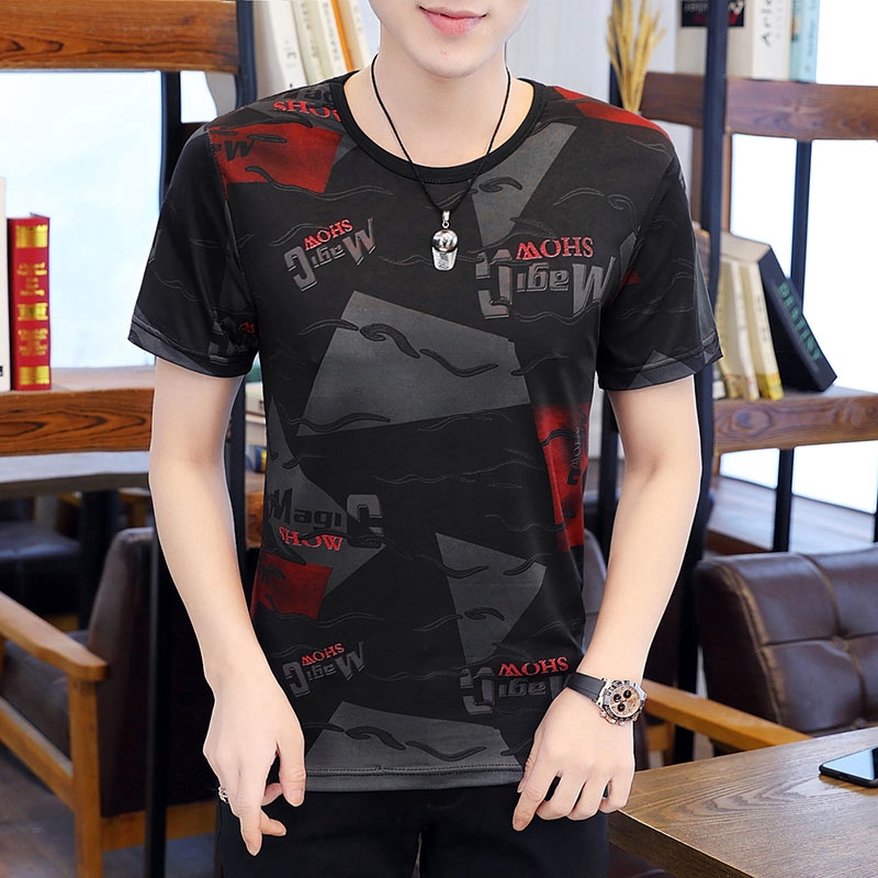 Men T-shirt Short Sleeve Tshirt Round Neck T shirt Men Clothing T-shirts