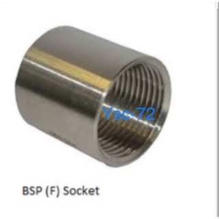 STAINLESS STEEL SS304 FITTING EQUAL SOCKET 11/4'' ~ 11/2'' BSPT THREAD ...