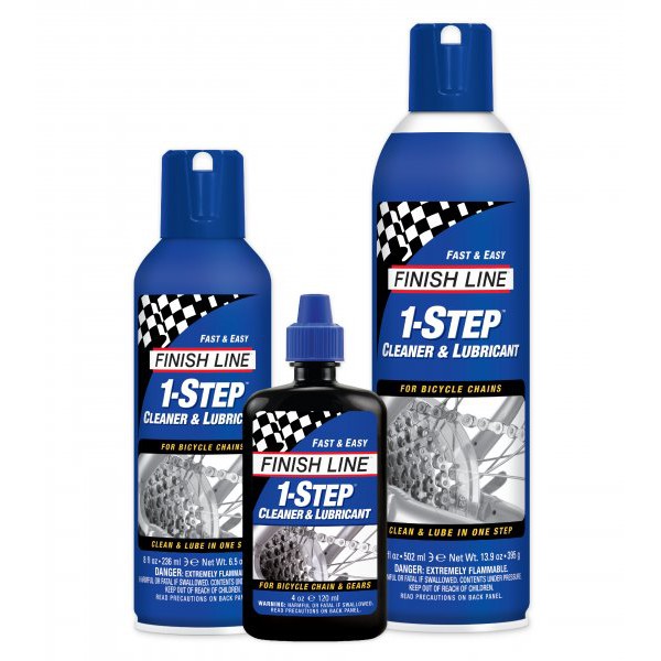 Finish Line 1 STEP Cleaner & Lubricant Easy Bicycle Chain Maintenance ...