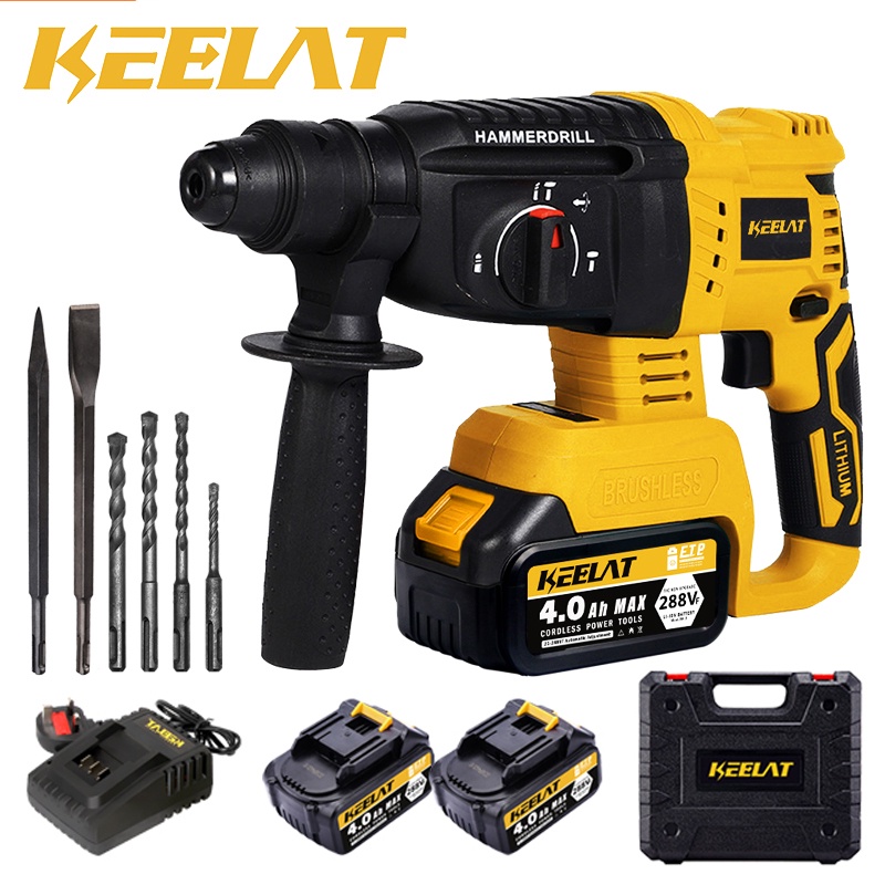 KEELAT KWHD001 Electric Cordless Brushless Hammer 800W Impact Drill ...