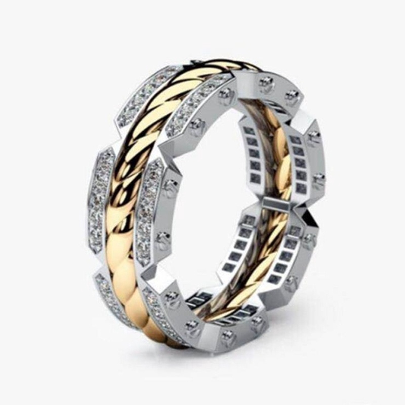 White gold hot sale rope ring