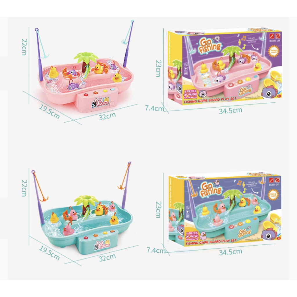 SG STOCKS] Musical & LIght Magnetic Fishing Game Educational Kids Toy Gift ( DUCK / FISH)