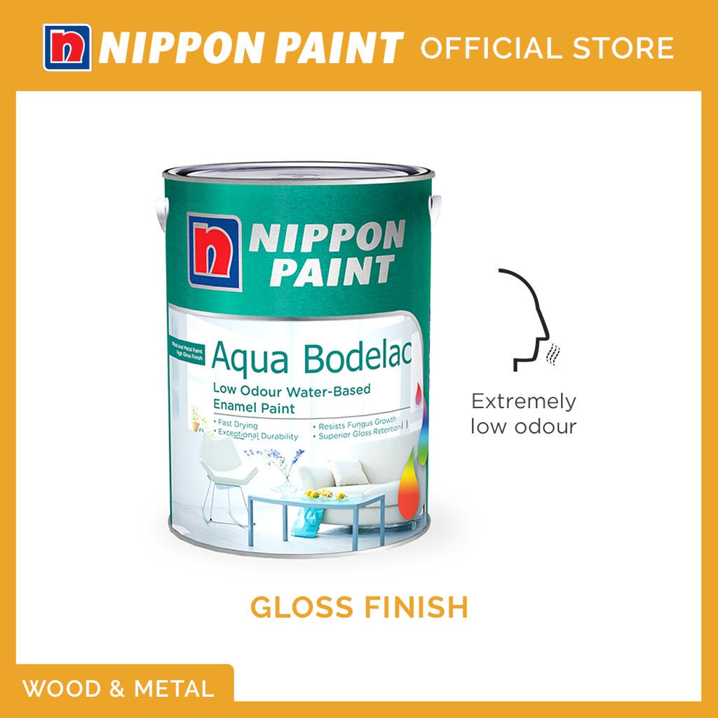 Nippon Paint Aqua Bodelac Gloss 1L/5L Shopee Singapore