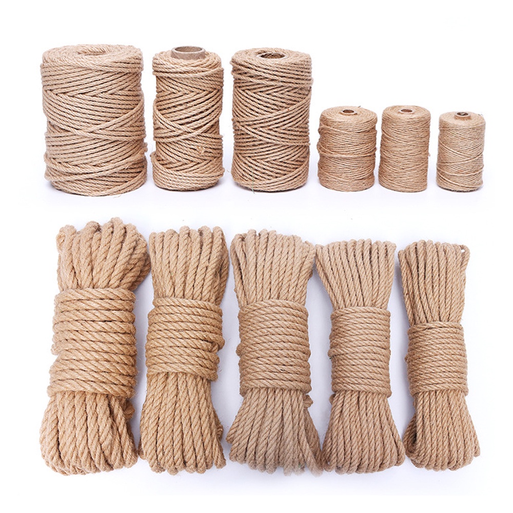 2mm to 30mm Natural Vintage Jute Rope DIY Jute Hemp Sisal Rope Cat Tree