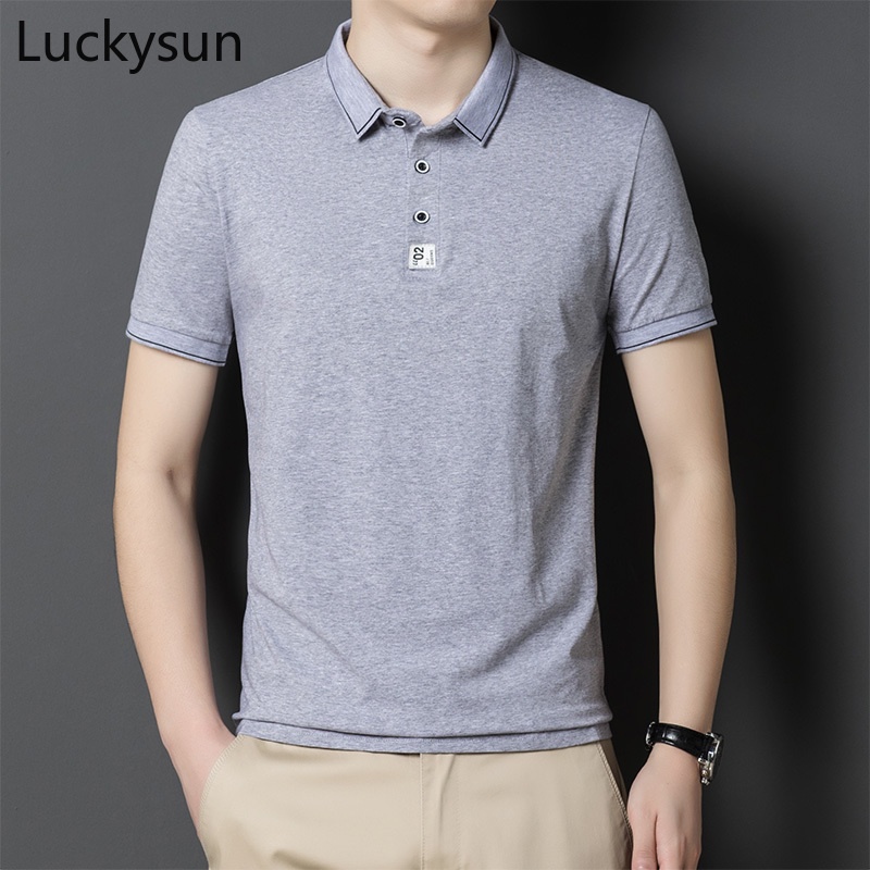 [Ready Stock] Polo Shirt Men Regular Fit Office Polo T-shirt Summer Short Sleeve Plain Top Clothing