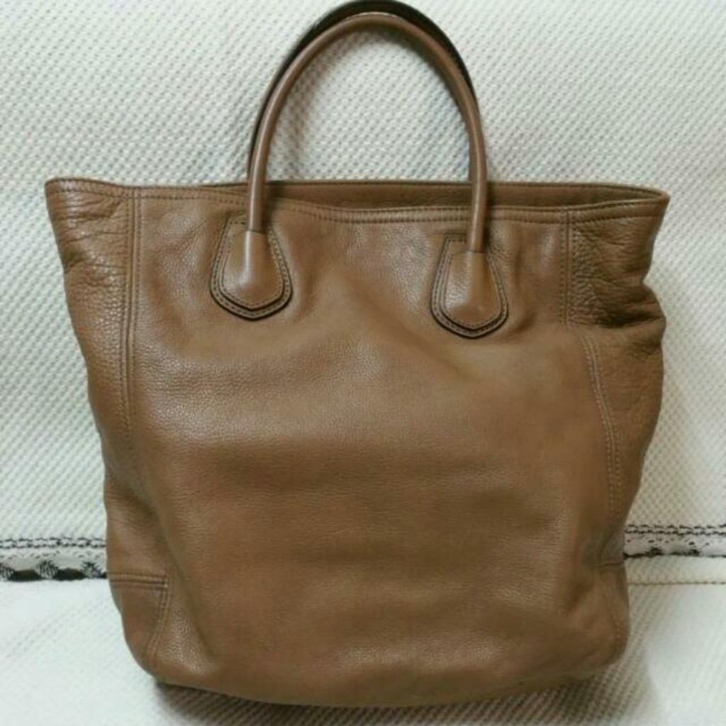 COCCINELLE LEATHER BROWN TOTE BAG Shopee Singapore