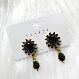 SG Instock 6] 925 Silver Gold Crystal Diamond Blink Bling Glam Pearl Stud  Hook Earring Earrings