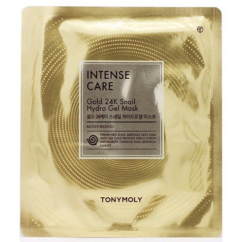 TONYMOLY Intense Care Gold 24K Snail Hydrogel Facial Mask | Shopee