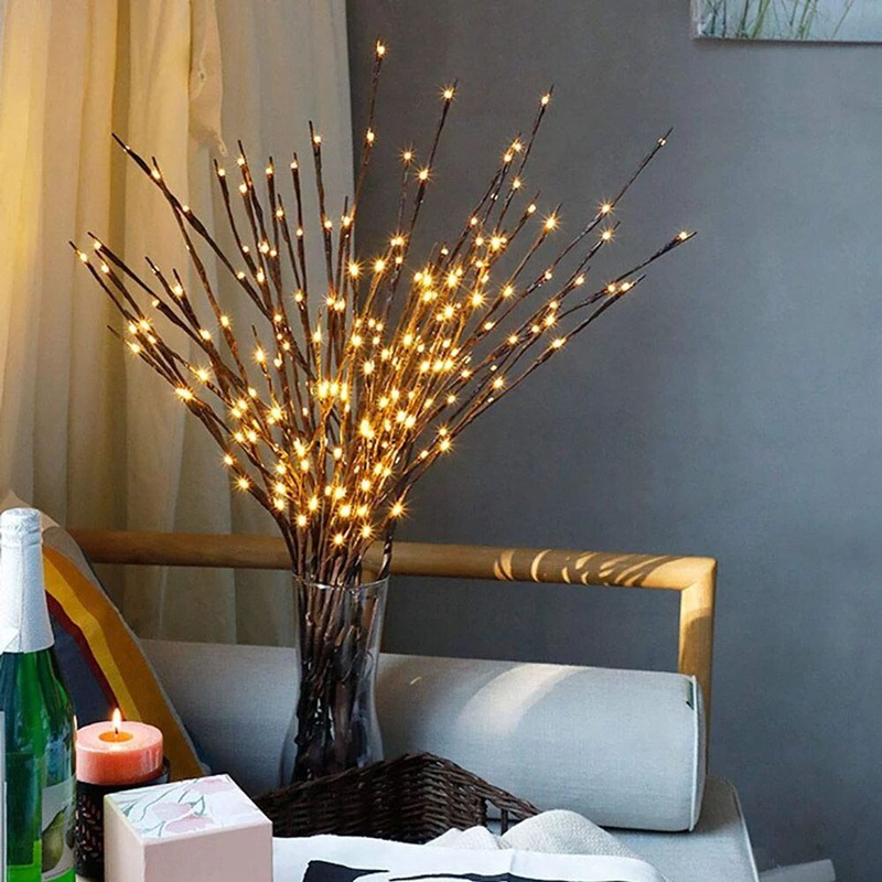 Led Tree Table Lamp Fairy Lights Battery Power Wedding Decoration ...